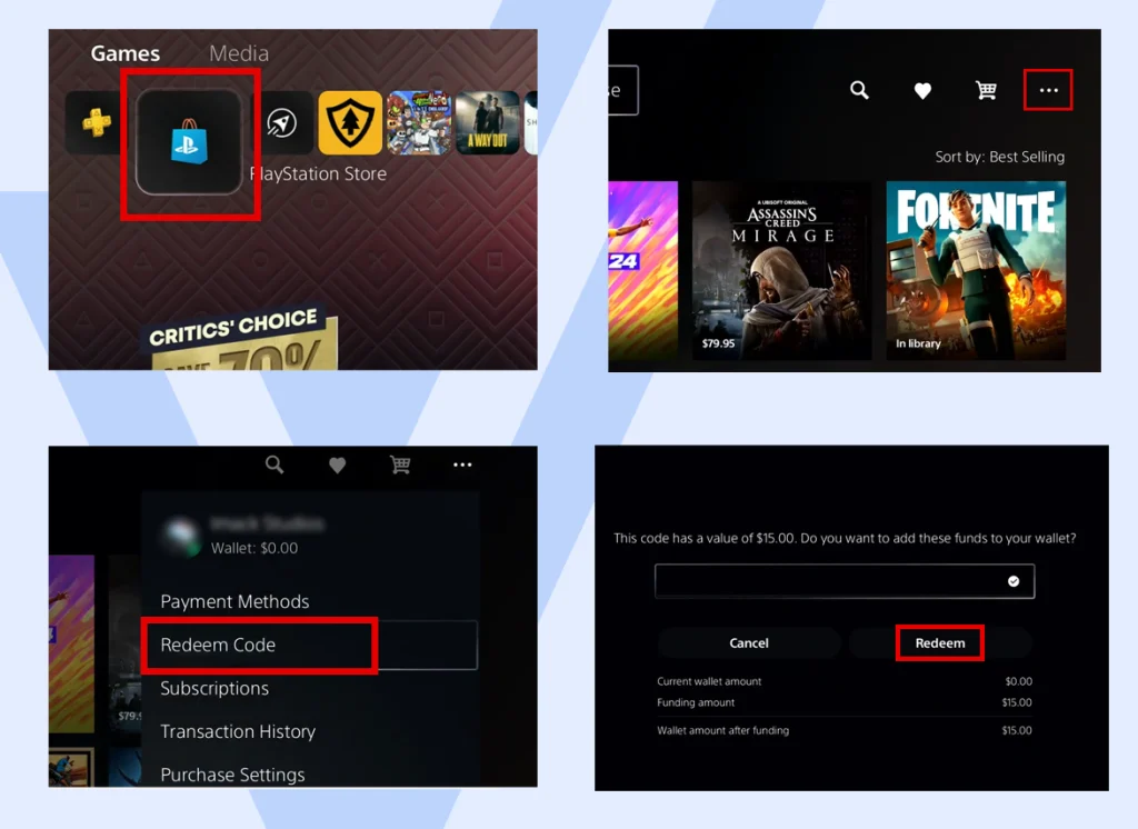 راهنمای ردیم کردن گیفت کارت پلی استیشن PSN Card