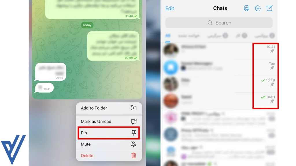 چطور پیام‌ها و چت‌ها را در تلگرام (Telegram) پین یا سنجاق کنیم؟