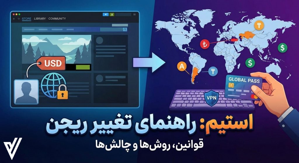 آموزش تغییر ریجن در استیم والت